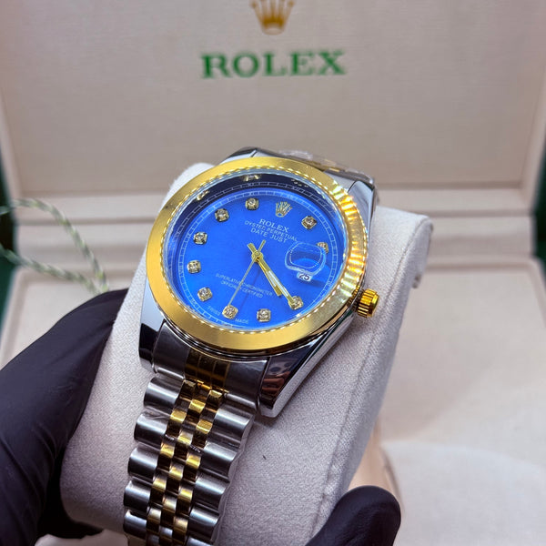 Rolex automatic movement truetone with blue dial